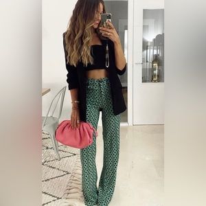 MANGO geometric print pants